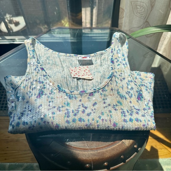 NWT Free People Multicolor Sequin Crop Top Size S - Picture 5 of 5